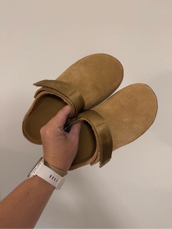 UGG Shoes - UGG Tan Suede Slip-On Clog Mules